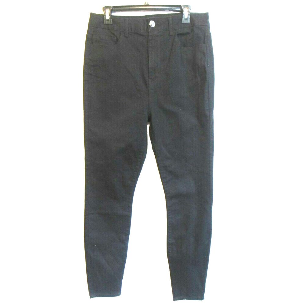 Womens Size 12  High Wasit Jeans Black Skinny Leg Black Denim Forever 21